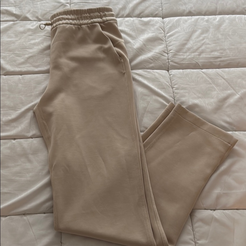 lululemon softstreme natural ivory split hem pants